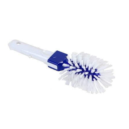 11" Blue and White Swimming Pool and Spa Corner Scrub Brush