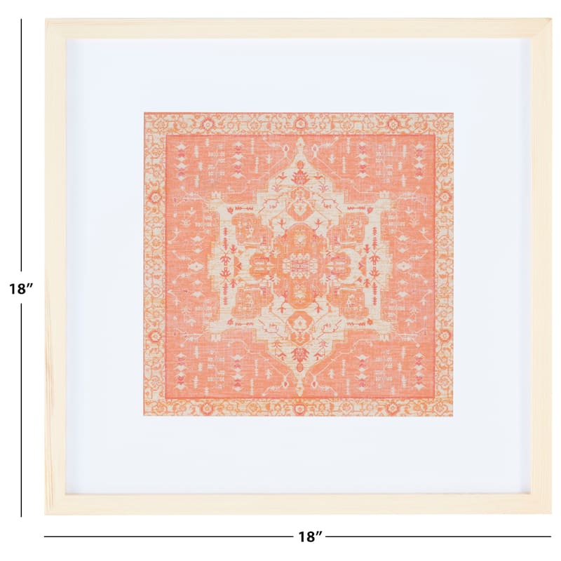 SAFAVIEH Leonidha 18-inch Terracotta Framed Textile Wall Art