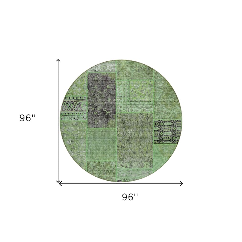 HomeRoots Patchwork Transitional Rectangle Outdoor Rug