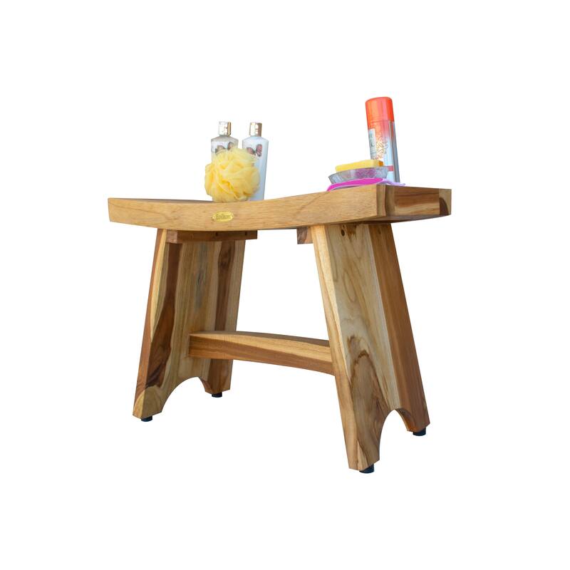 EcoDecors 24 inch, Teak Shower Bench, Teak Bench for Shower, Teak Bench, Shower Teak Bench, Teak Wood Shower Bench