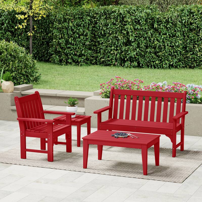 Laguna poly Garden Chair 4-Piece Porch Set
