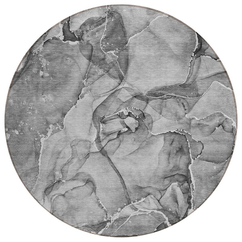Machine Washable Indoor/ Outdoor Abstract Chantille Rug