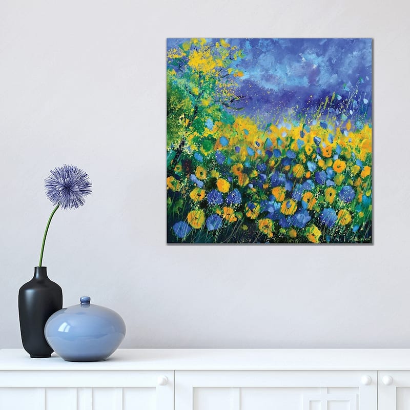 iCanvas "Yellow flowers" by Pol Ledent Canvas Print - 18x18x1.5