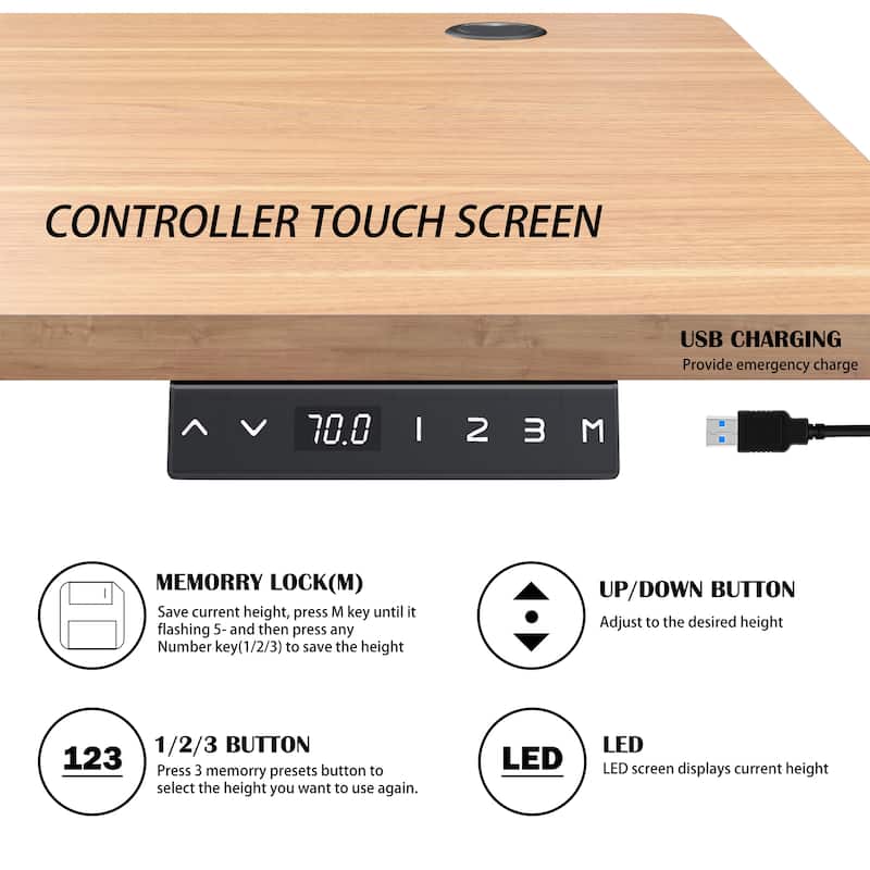 Futzca Electric Height Adjustable Standing Desk