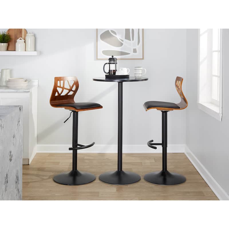 Carson Carrington Sala Adjustable Bar Stool with Rounded T Footrest (Set of 2)