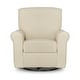 preview thumbnail 17 of 18, Evolur London Upholstered Plush Seating Glider Swivel, Ergonomically Designed for Nursery