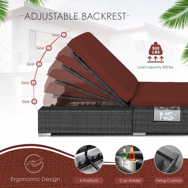 FINCATI 11 Pieces Patio Furniture Set Outdoor Sectional Sofa with Firepit Table