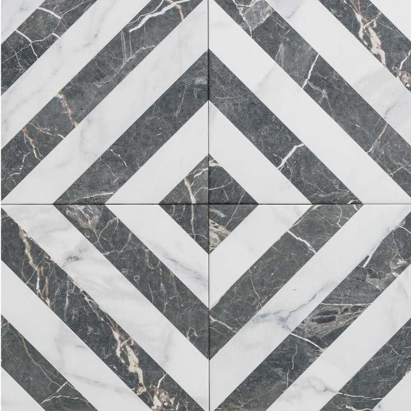 Palace 8x8 Matte Wood Look Porcelain Encaustic Tile - Floor, Wall & Backsplash