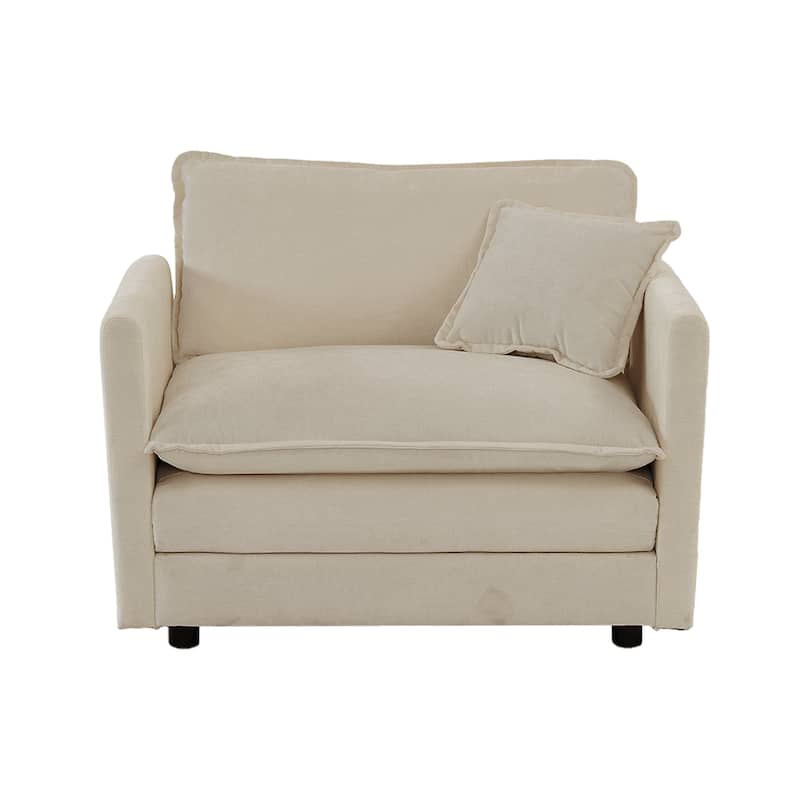 GDFStudio - Elowen Chenille Upholstered Accent Chair with Ottoman Set