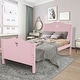preview thumbnail 1 of 25, Stable and Stylish Wood Platform Bed Classic Design with Solid Pine Construction Pink - Twin