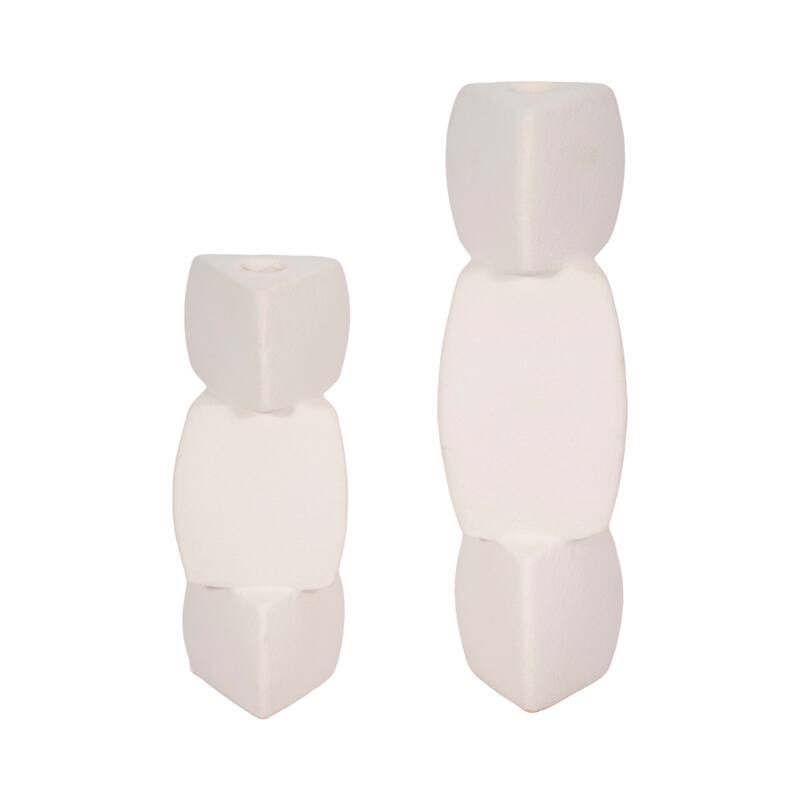 Modern Ceramic Stacked Objects Candle Holder for Home Decor