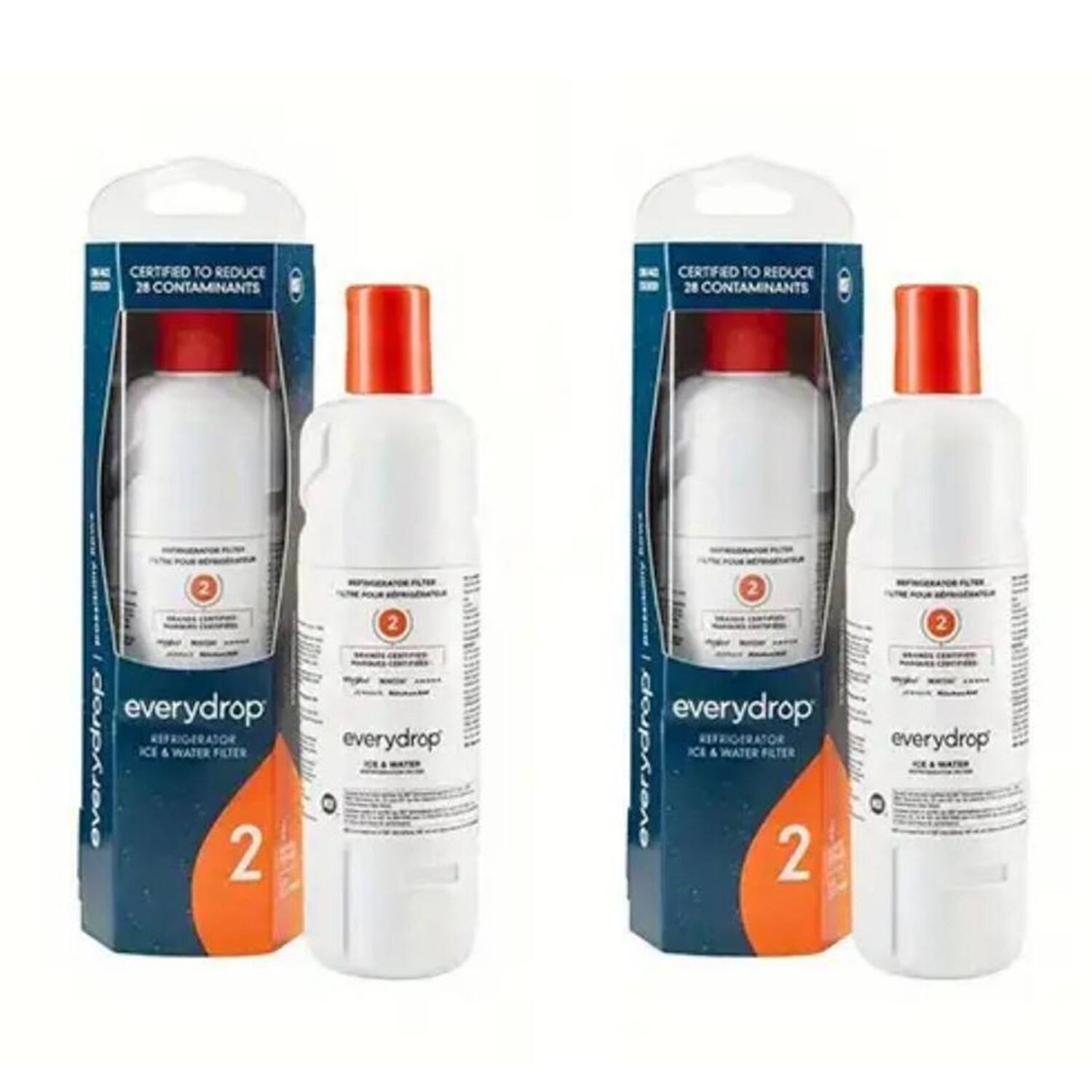 2PCs EveryDrop Whirlpool W10413645A EDR2RXD1 FILTER2 Refrigerator Water