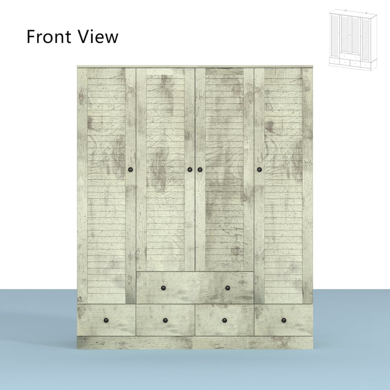 Bedroom Armoire Closet Armoire Wardrobe Closet Clothing Rod Drawer