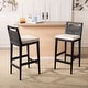 preview thumbnail 2 of 13, SAFAVIEH 29-inch Darin Black/ White Cushion Barstool - 15.8" x 20.5" x 38.8"