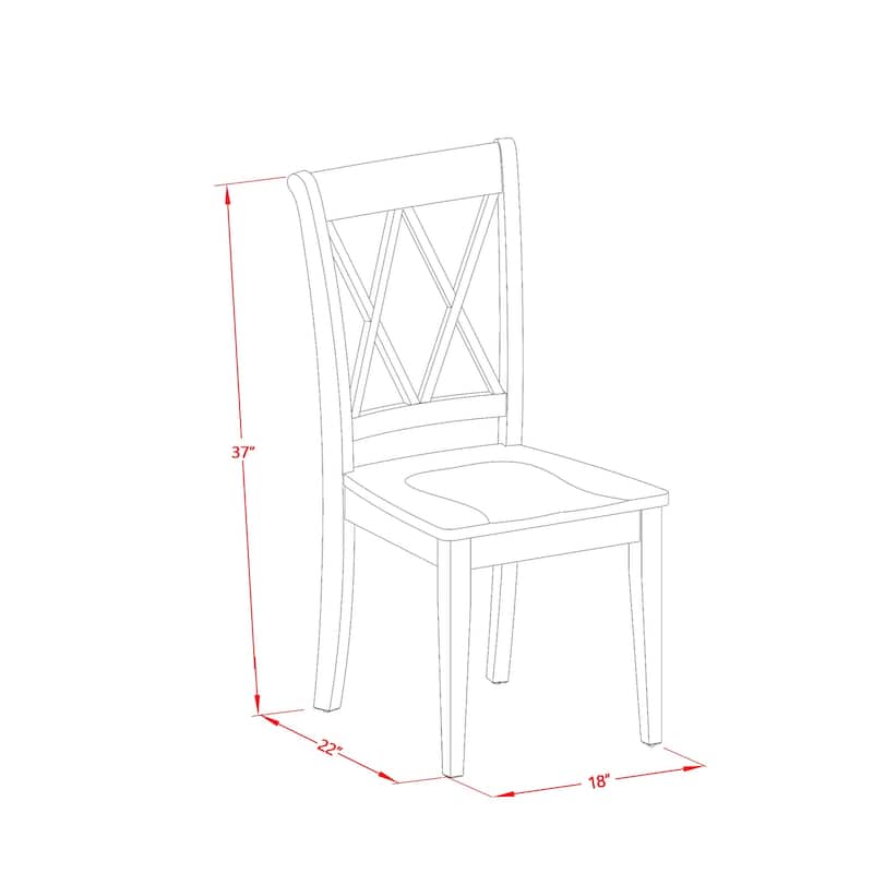 East West Furniture Dining Table Set Includes a Square Kitchen Table and Dining Room Chairs (Pieces Options)