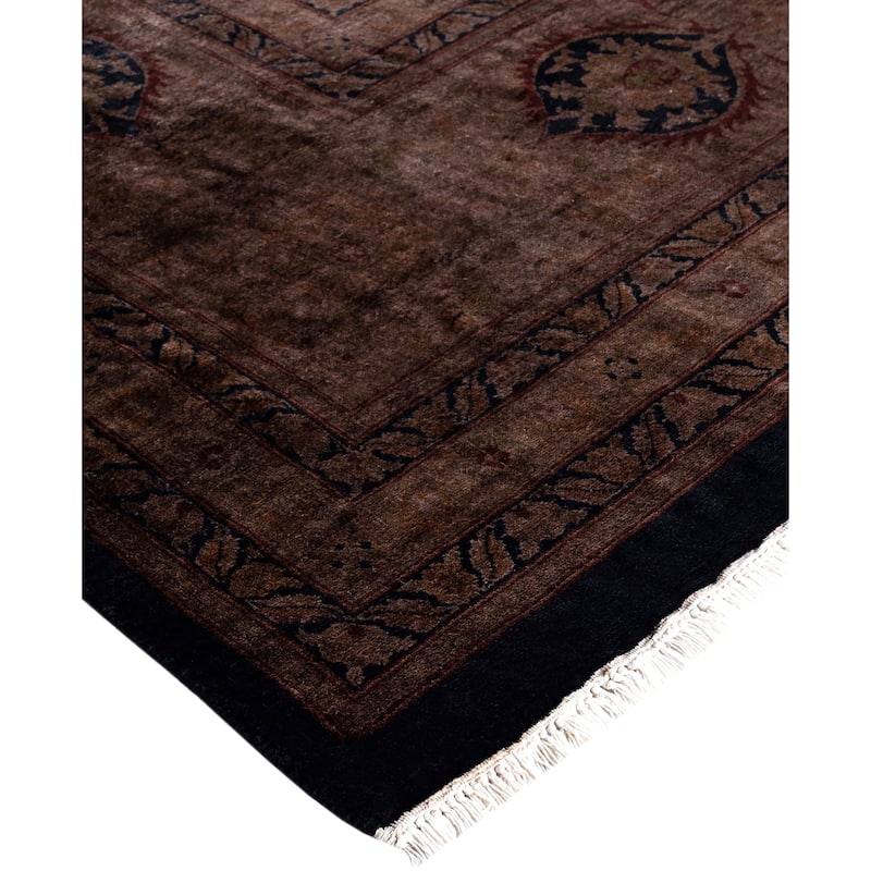 Overdyed One-of-a-Kind Hand-Knotted Area Rug - Brown - 12' 1" x 17' 10"