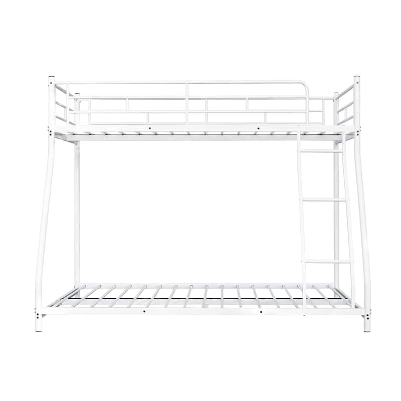Various Sizes Metal Bunk Beds Frame with Ladder and High Guardrail, Heavy Duty Metal Bunk Beds🛍️🛒