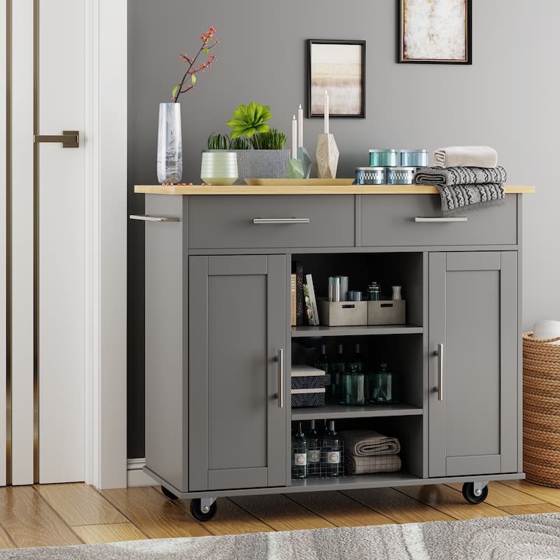 Futzca Storage Kitchen Island Cart - N/A