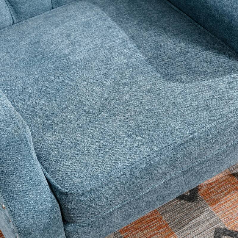 Accent Chair with Button Tufted Upholstered Armchair