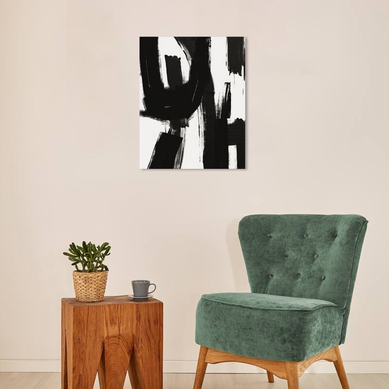 Wynwood Studio Canvas Abstract B W Machinery Black and Modern & Contemporary Wall Art Canvas Print - 16 x 20