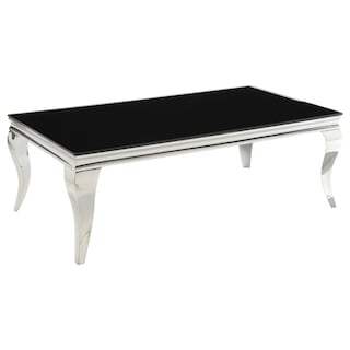 Carone Rectangular Glass Top Coffee Table