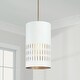 preview thumbnail 7 of 5, Dash 1-light Aged Brass & White Pendant