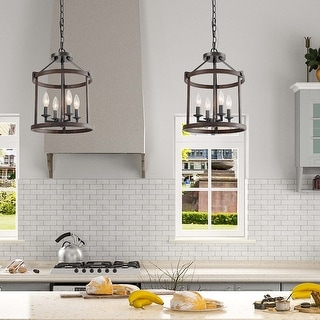 Heavenly Winds Classic Lantern Drum Chandelier 4-l