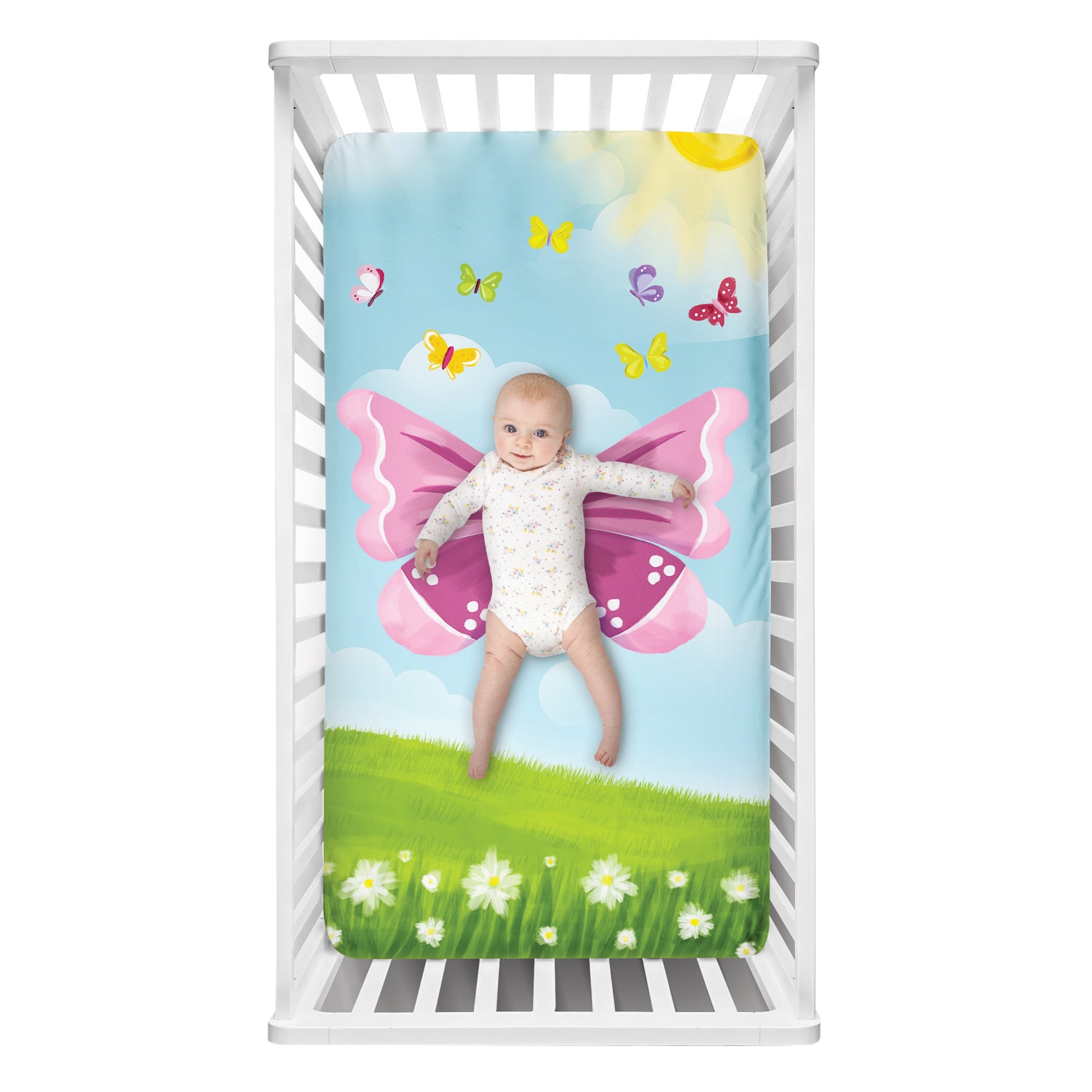 Luvsy Fitted Crib Sheets Optical Illusions Create Cute Scenes