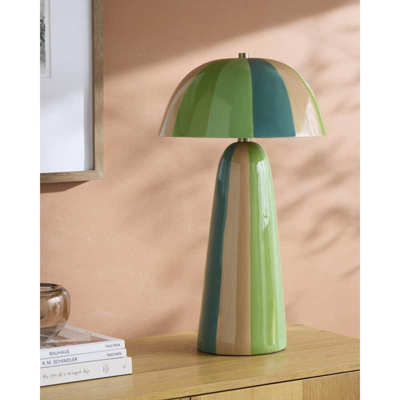 Livabliss Galleria Traditional Accent Table Lamp - 24"H x 13"W x 13"D - Green
