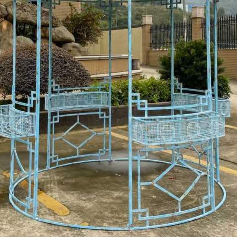 11.6 Foot Tall Opulent Round Iron Garden Gazebo