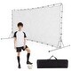 preview thumbnail 1 of 16, Costway Soccer Rebounder Net 12 x 6 FT Portable Football Training - See Details White