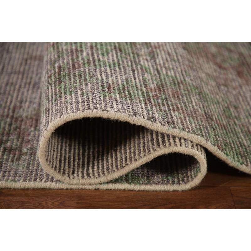 Multi-Color Modern Abstract Area Rug Handmade Wool Carpet - 8'0"x 10'0"