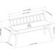 preview thumbnail 10 of 20, Middlebrook Solid Wood Low-Back Spindle Entry Bench