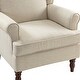preview thumbnail 45 of 46, Epimethis Traditional Fabric Accent Armchair with Turned Legs by HULALA HOME