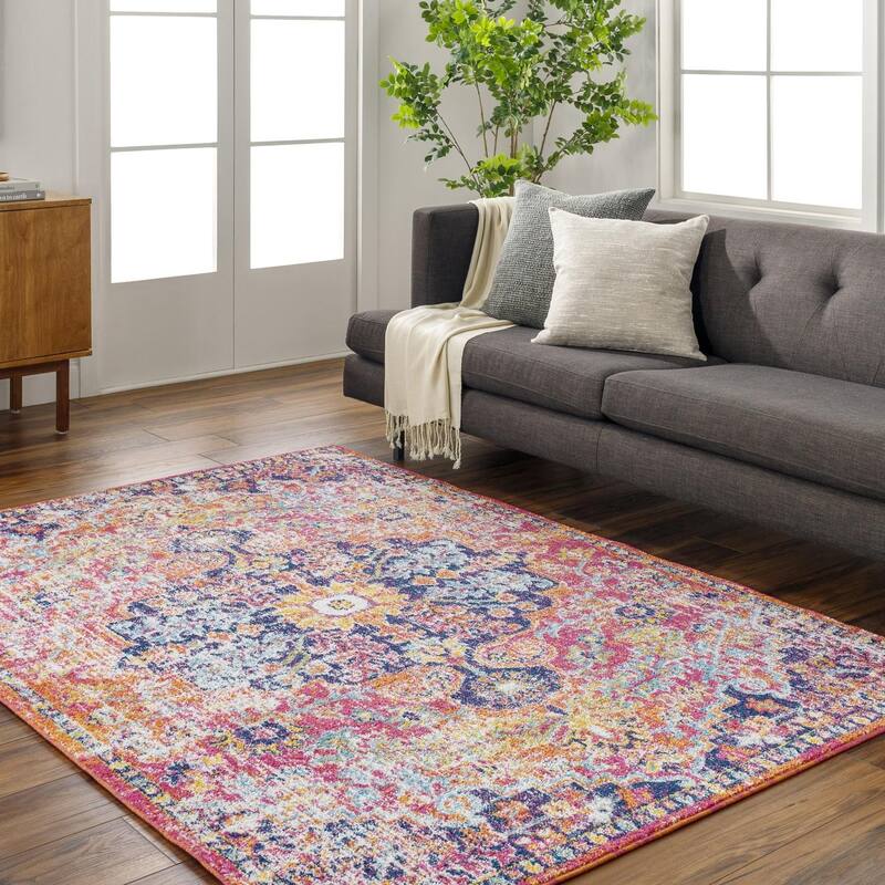 Livabliss Harput Updated Traditional Medallion Area Rug - Pink - 8' 10" x 12' 6"