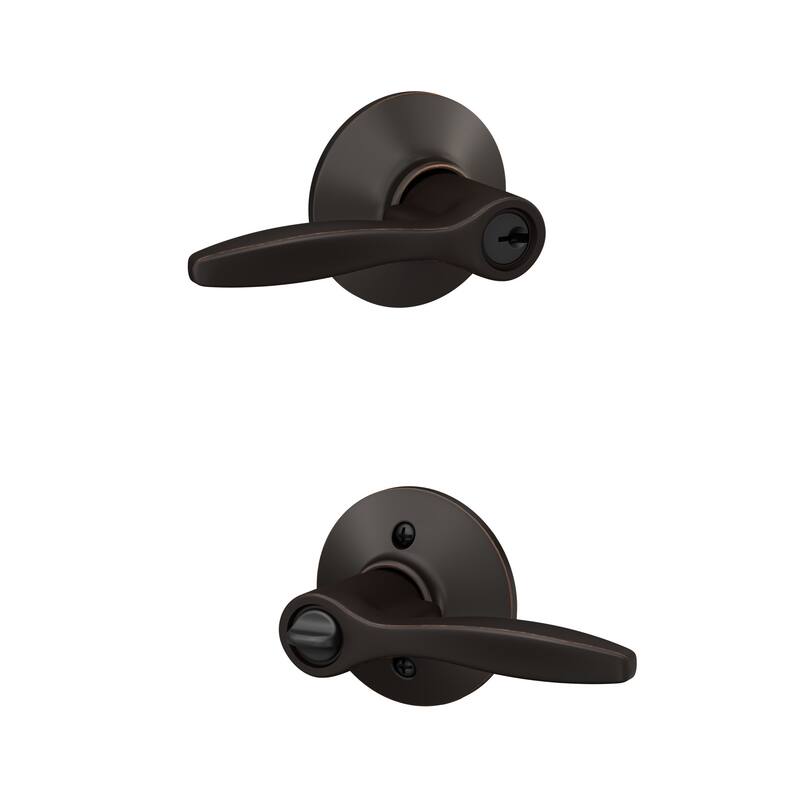 Schlage F51A-DEL Delfayo Single Cylinder Keyed Entry Door Lever Set