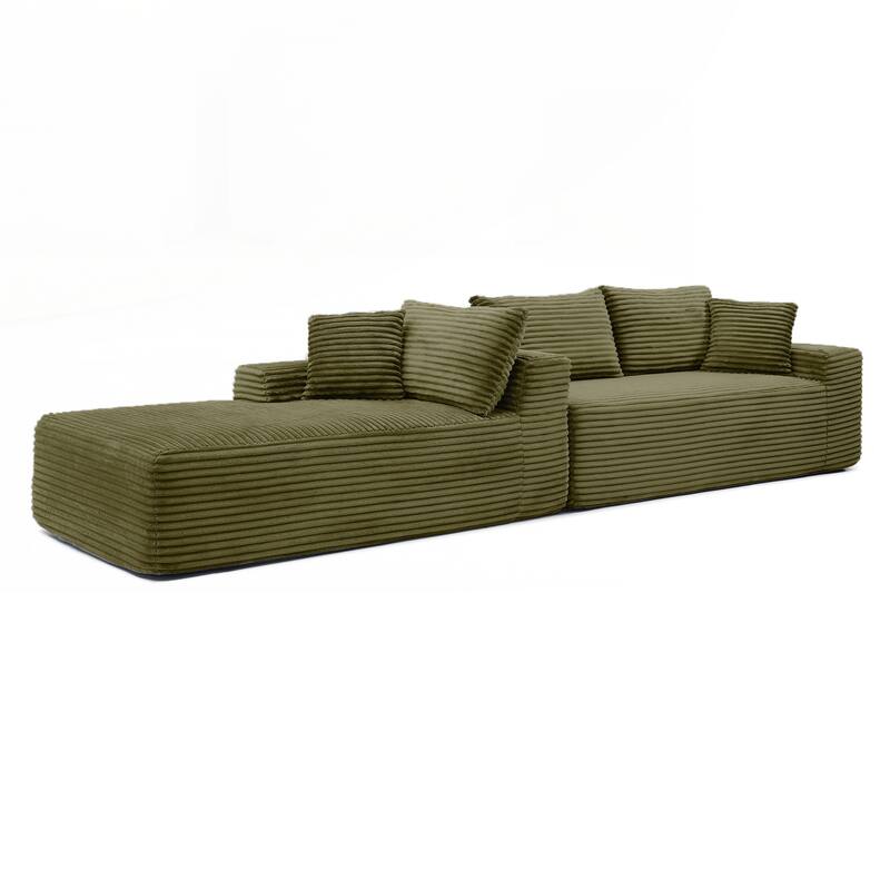 105'' Modular Sectional Sofa, Cloud Sectional Couch with Deep Seat
