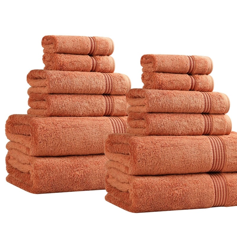 Superior Heritage Egyptian Cotton Absorbent 12-Piece Towel Set