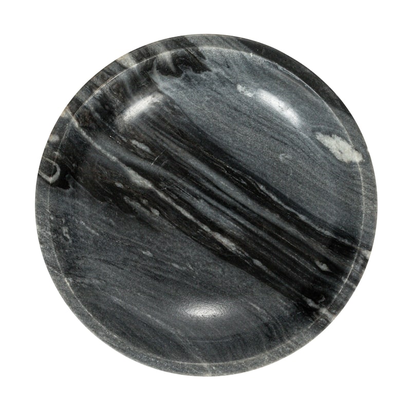 Marble Footed Bowl - 8.0"L x 8.0"W x 4.5"H