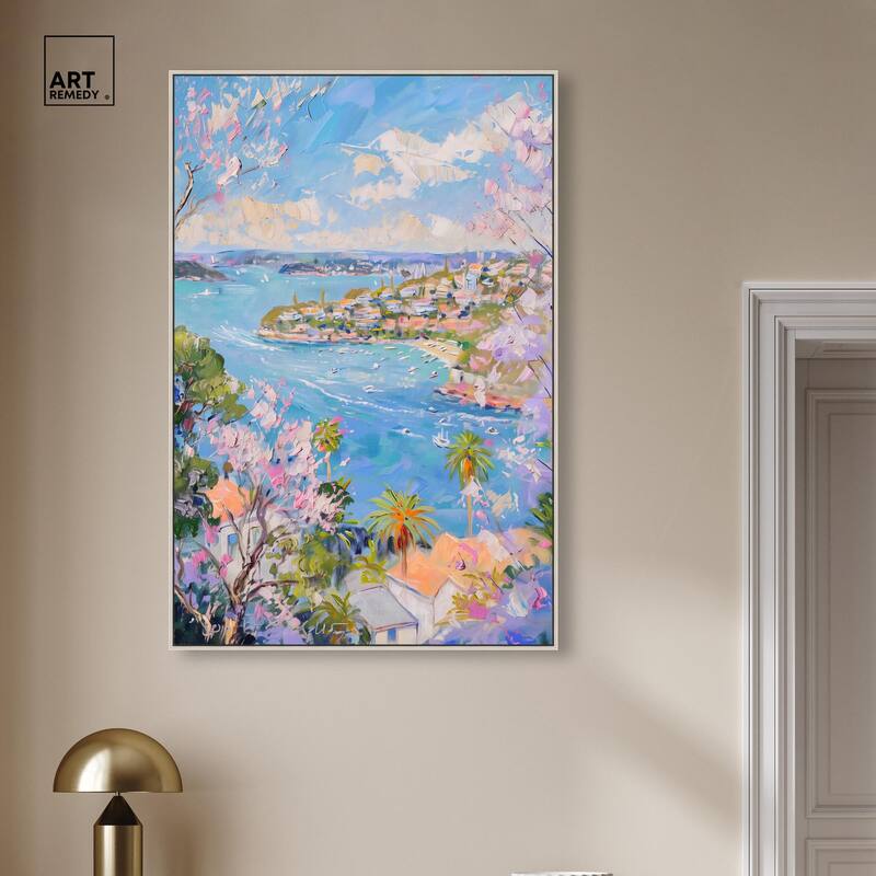 Hillside Harbor View I Canvas by Art Remedy