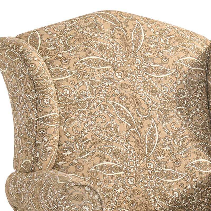 2 Set Modern Upholstery Wingback Accent Chair