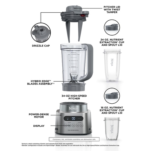 Ninja SS151 TWISTi, High Speed Blender DUO - 34 oz. - On Sale