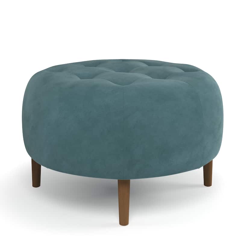 Bloomfield Round Velvet Ottoman