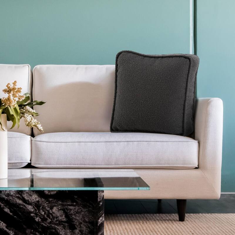 Allan Andrews 20 in. Gusseted Pillow Barbet Charcoal - Down Insert