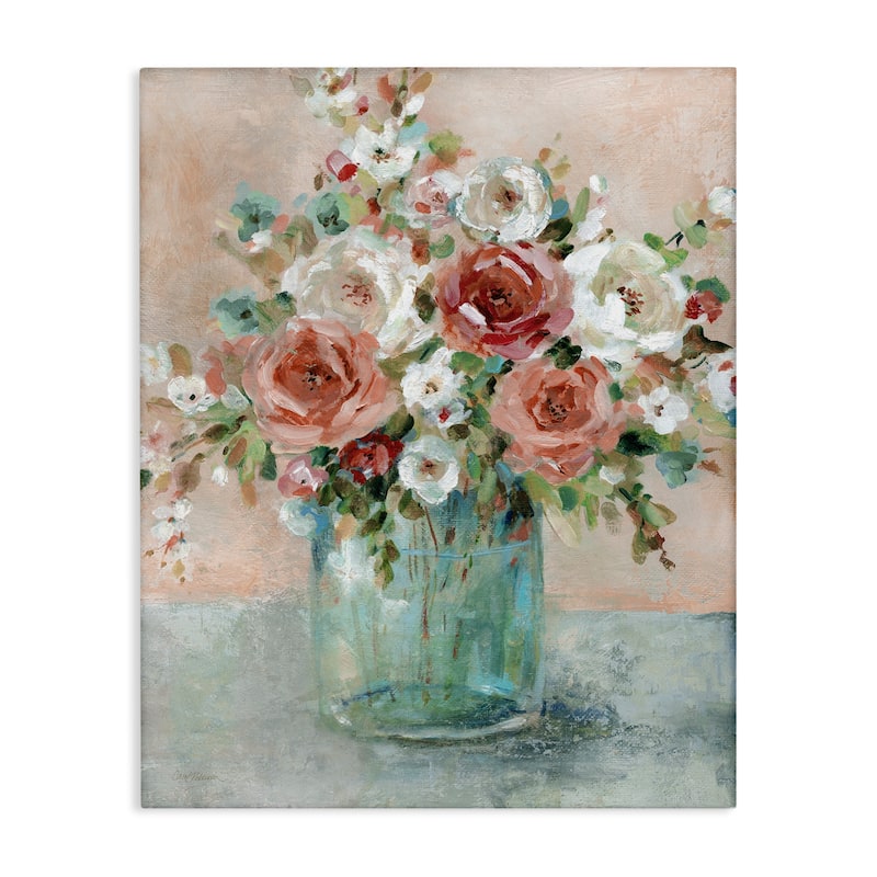 Stupell Red & White Roses Canvas Wall Art Design By Carol Robinson - 16 x 20