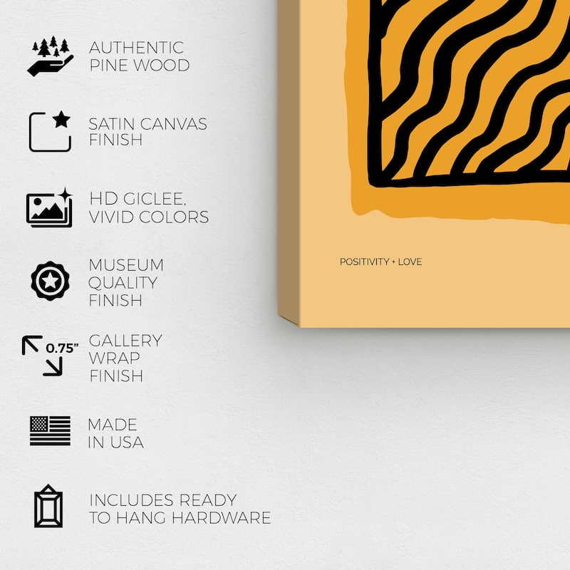 Wynwood Studio Canvas Abstract Positive Light Orange Orange and Light Orange Modern & Contemporary Wall Art Canvas Print