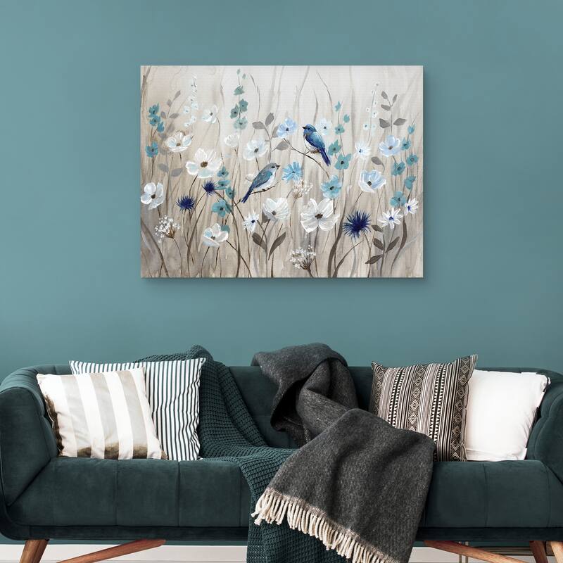 Bluebirds in Spring by Nan Canvas Art Print
