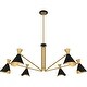 preview thumbnail 1 of 8, Arden 6-Light Matte Black Chandelier