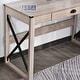 preview thumbnail 5 of 6, HOMCOM Industrial Retro Style Wooden Modern X-Frame Particleboard Study Desk w/1 Drawer Home Office Desk Oak Function Desks