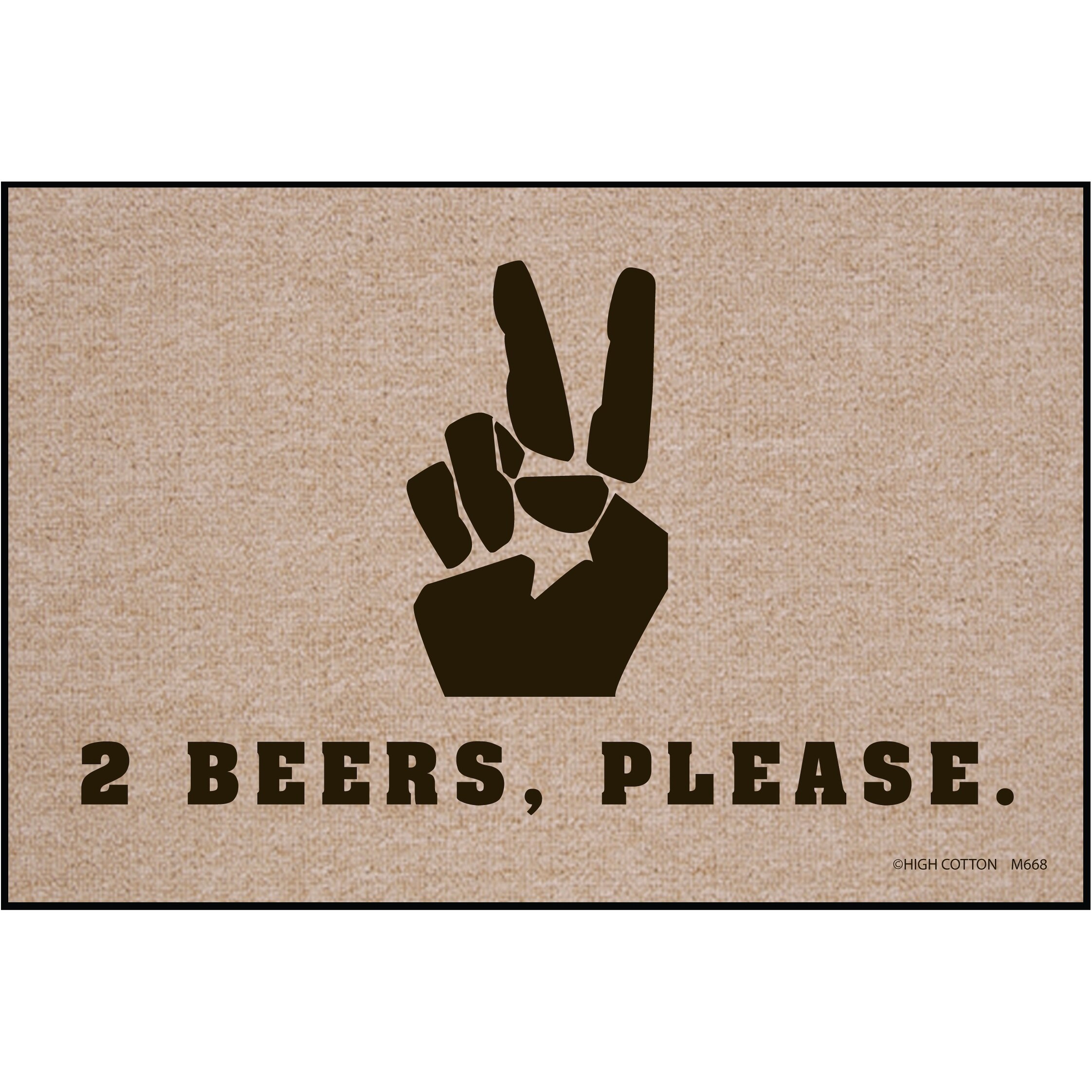 Shop High Cotton Welcome Doormats Peace Sign 2 Beers Please